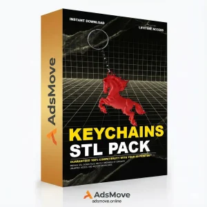 Ultimate Keychains 3D Print STL Pack - High-Detail 3D Printing Instant Download & lifetime Access