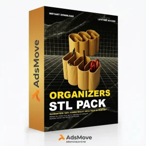 Ultimate Organizers 3D Print STL Pack - High-Detail 3D Printing Instant Download & lifetime Access