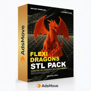 Ultimate Flexi Dragons 3D Print STL Pack - High-Detail 3D Printing Instant Download & lifetime Access