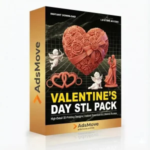 Ultimate Valentine’s Day STL Pack – High-Detail 3D Printing Designs