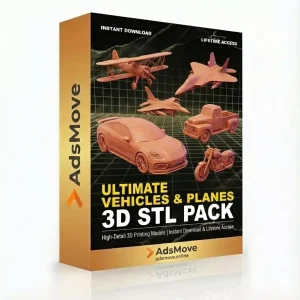 Ultimate Vehicles & Planes STL Pack – High-Detail 3D Printing Models