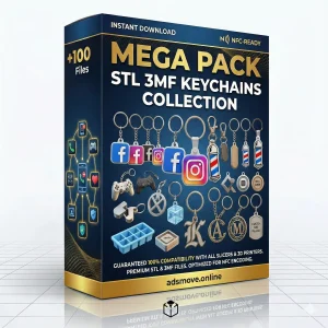 Social Media bundle 100+ ( STL + 3MF designs)