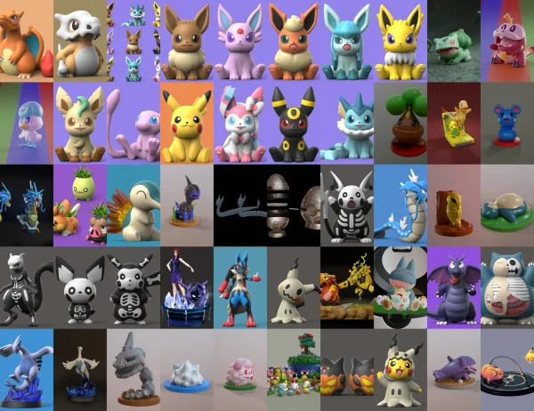 1200 Pokemon 3D Models Bundle