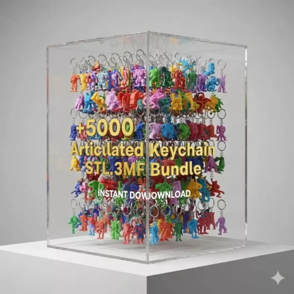 5000+ Articulated Keychain 3D Print Bundle