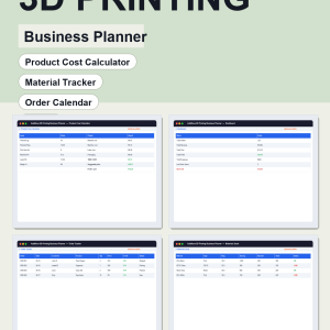 3D Printing Business Planner