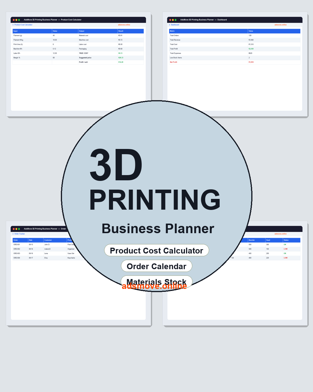 3D Printing Business Planner